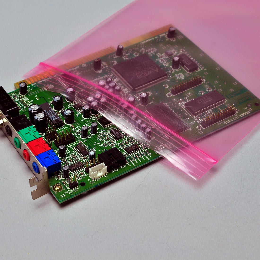 Pink Anti-Static Zip Top Bags