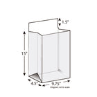 9.75" x 15" + 4.5"BG + 1.5"LP 1 mil LDPE Gusset bags on Wicket Dispenser
