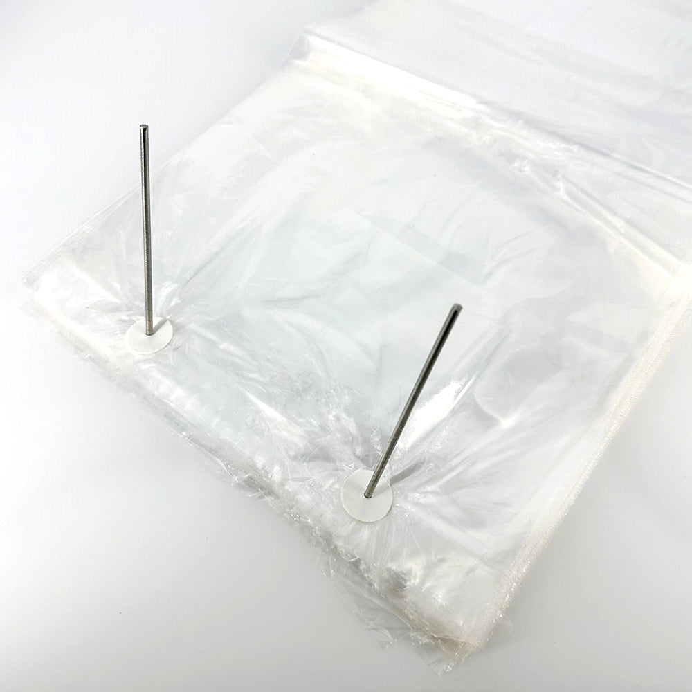 9.75" x 15" + 4.5"BG + 1.5"LP 1 mil LDPE Gusset bags on Wicket Dispenser