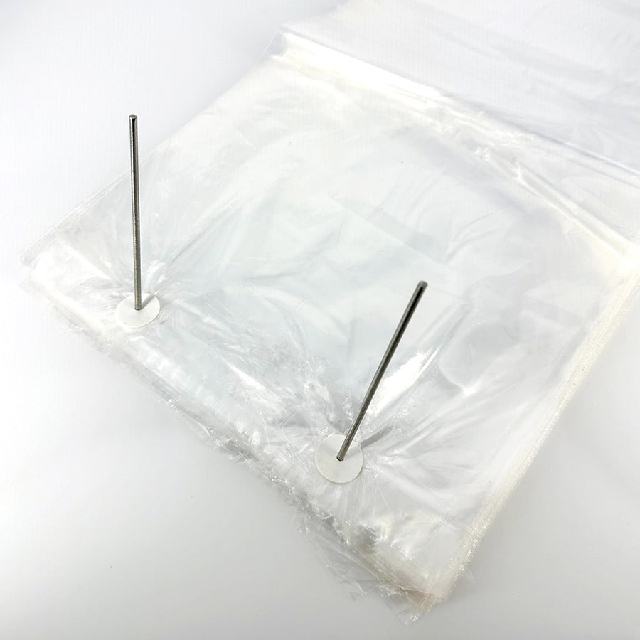 9.75" x 15" + 4.5"BG + 1.5"LP 1 mil LDPE Gusset bags on Wicket Dispenser