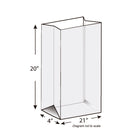 21" x 20" + 4"BG 1 mil Bottom Gusset LDPE Bag