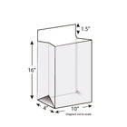10" x 16" + 4"BG + 1.5"LP 1 mil LDPE Gusset bags on Wicket Dispenser
