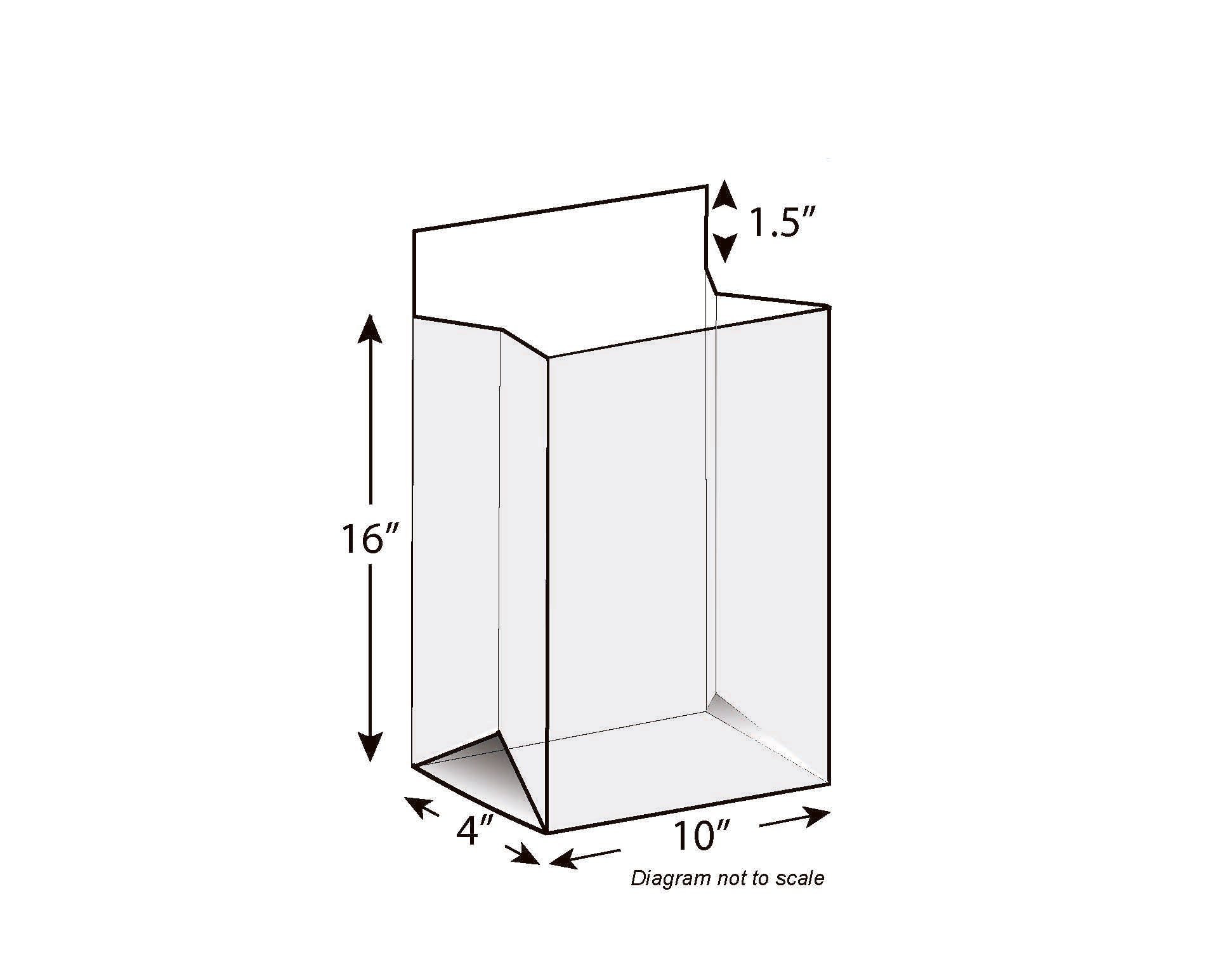 10" x 16" + 4"BG + 1.5"LP 1 mil LDPE Gusset bags on Wicket Dispenser