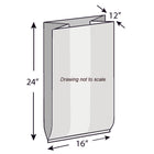 16" x 12" x 24" 1.5 Mil Gusseted Poly Bags