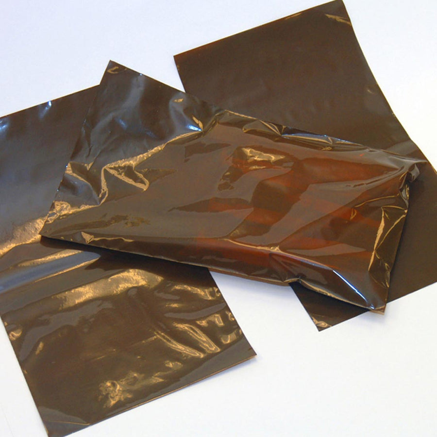 3" x 9" 2 mil Open-Ended Amber Bag