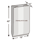18" x 16" x 40" 2 Mil Clear Box Liners