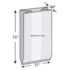 51" x 49" x 73" 2 mil Clear LDPE Pallet Covers