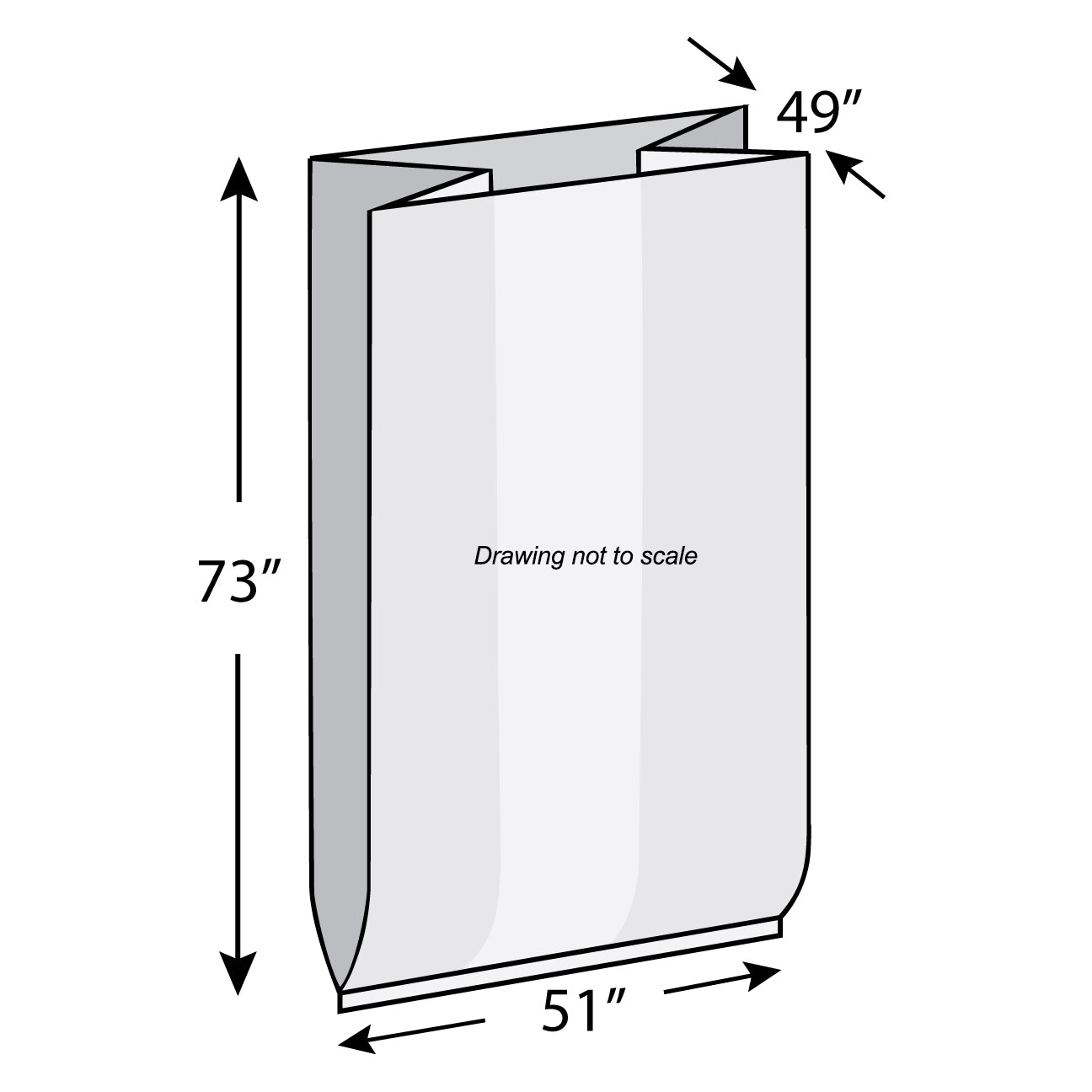 51" x 49" x 73" 2 mil Clear LDPE Pallet Covers