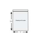 13" x 15.5" 2.7 mil 2 Gallon Freezer Zipper Bag w/ White Block