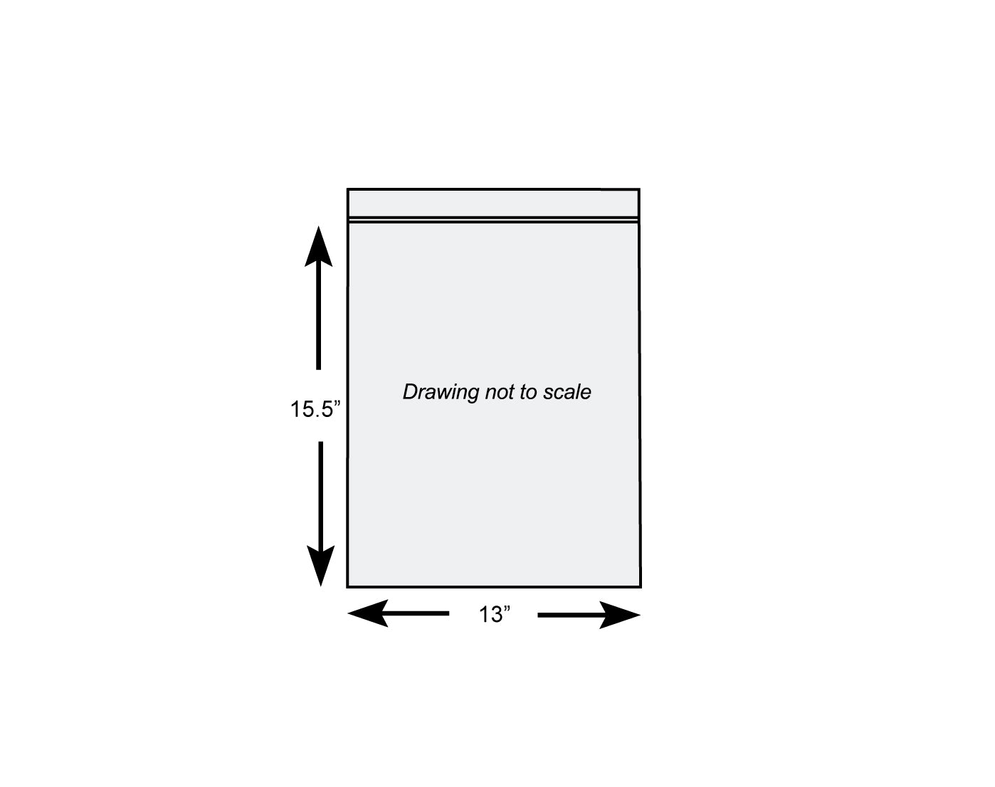 13" x 15.5" 2.7 mil 2 Gallon Freezer Zipper Bag w/ White Block