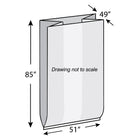 51" x 49" x 85" 3 mil Black LDPE Pallet Covers