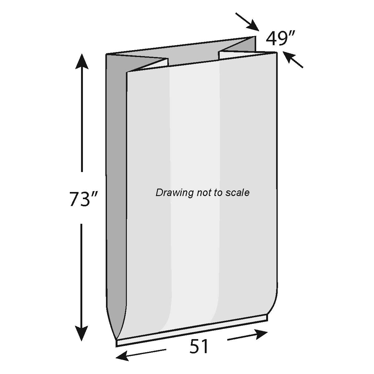 51" x 49" x 73" 3 mil Clear LDPE Pallet Covers