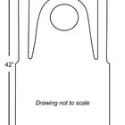 28" x 42" 1 mil LDPE Apron Embossed (White)