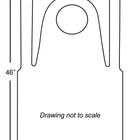 28" x 46" 1 mil LDPE Apron Embossed (White)
