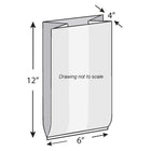 6" x 4" x 12" 1 mil HDPE Bakery Bags w/ Print