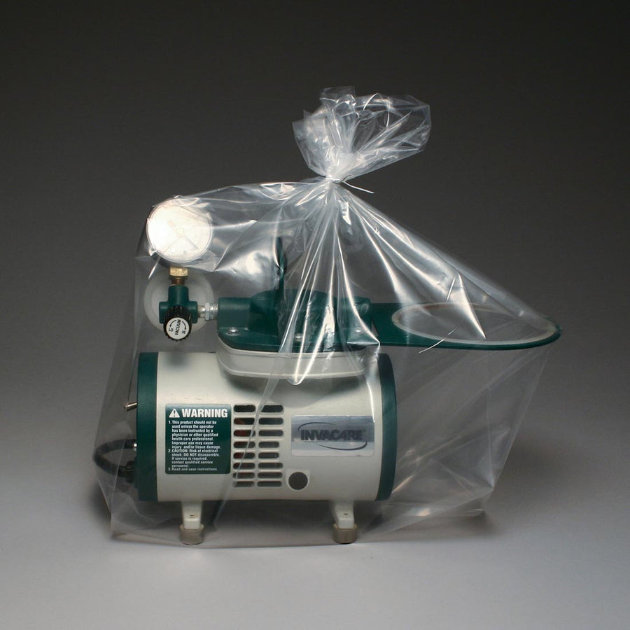 12" x 8" x 30" 1.25 mil LDPE Equipment Covers -- Suction Machine/Nebulizer/IV Pump