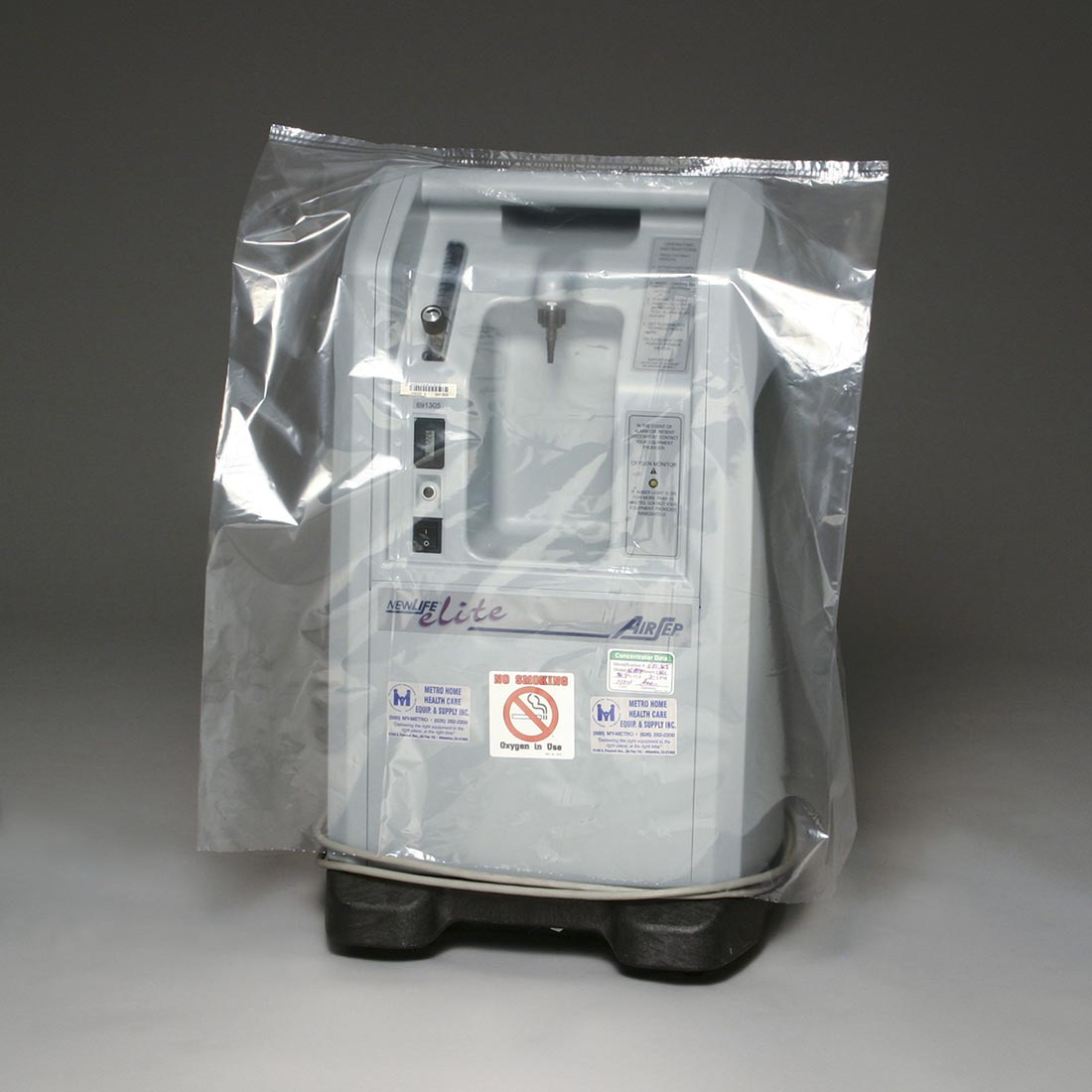 25" x 15" x 30" 2 mil LDPE Equipment Covers (Tan Tint) -- Concentrators/Ventilators/LOX System