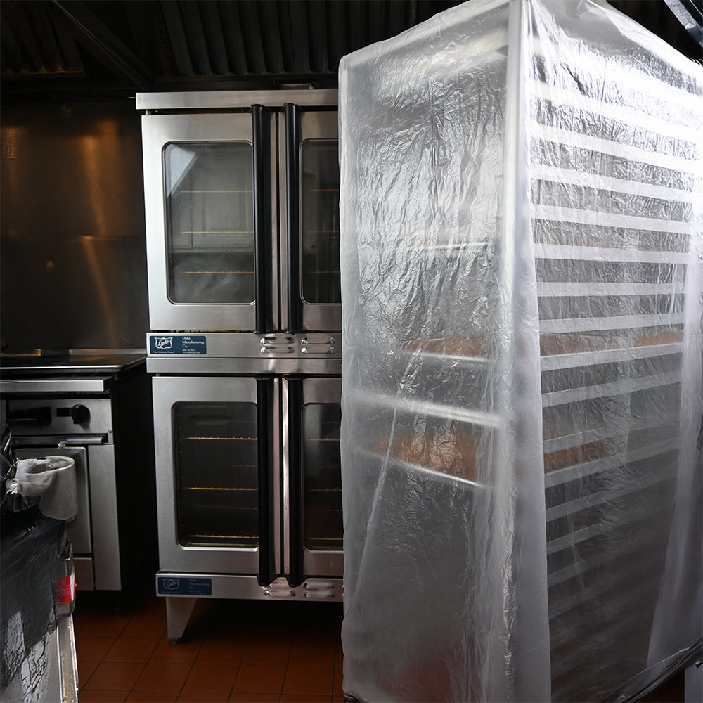 31" x 22" x 72" 0.75 mil LDPE Bun Pan Rack Covers