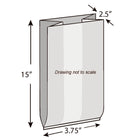 3.75" x 2.5" x 15" 1.25 mil Polypropylene Side Gusset Bags