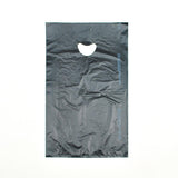 12" x 3" x 18" 0.7 mil Black HDPE Merchandise Bags w/ Die Cut Handle