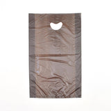 12" x 3" x 18" 0.7 mil Chocolate HDPE Merchandise Bags w/ Die Cut Handle