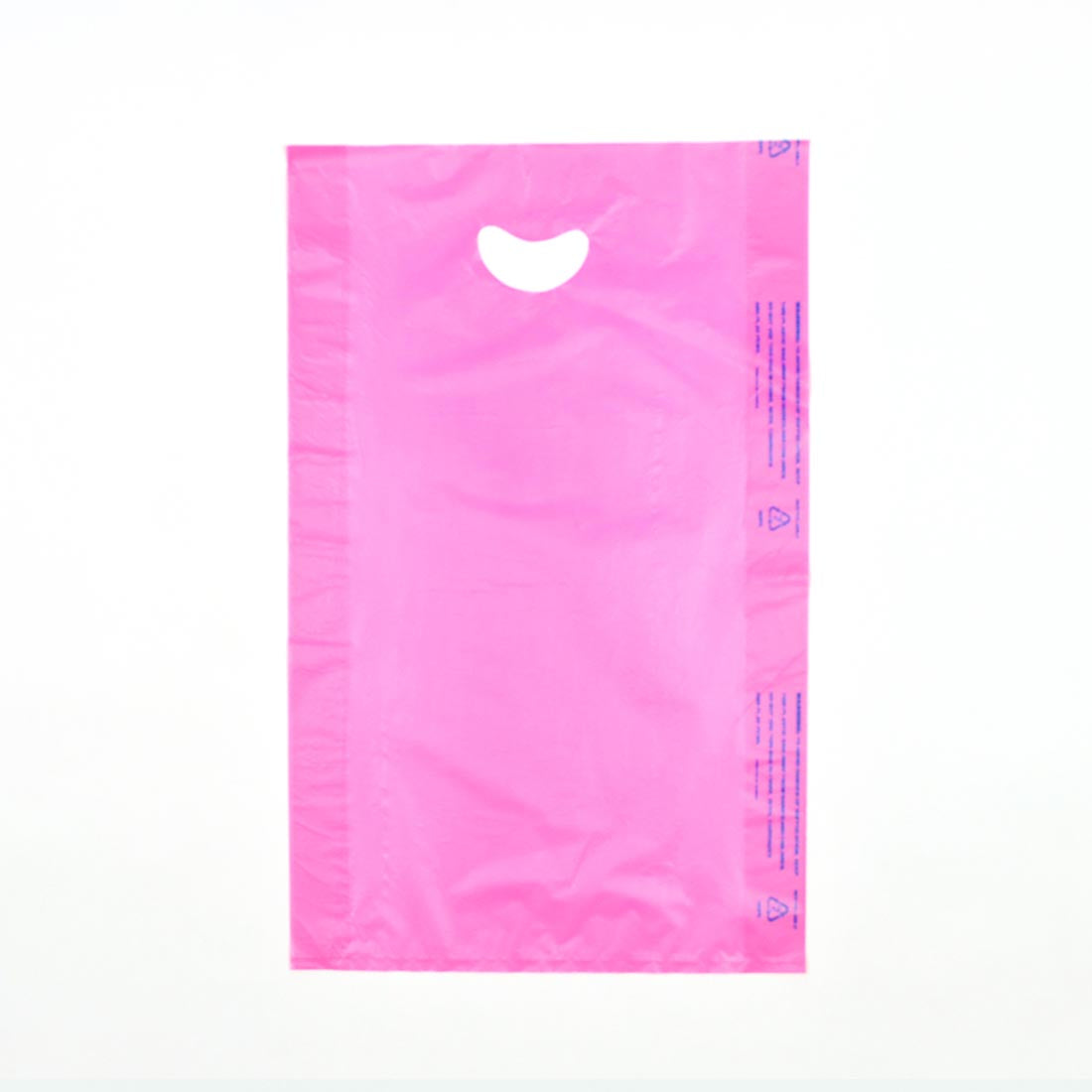 12" x 3" x 18" 0.7 mil Magenta HDPE Merchandise Bags w/ Die Cut Handle