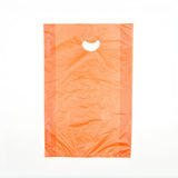 12" x 3" x 18" 0.7 mil Orange HDPE Merchandise Bags w/ Die Cut Handle