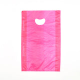 12" x 3" x 18" 0.7 mil Red HDPE Merchandise Bags w/ Die Cut Handle