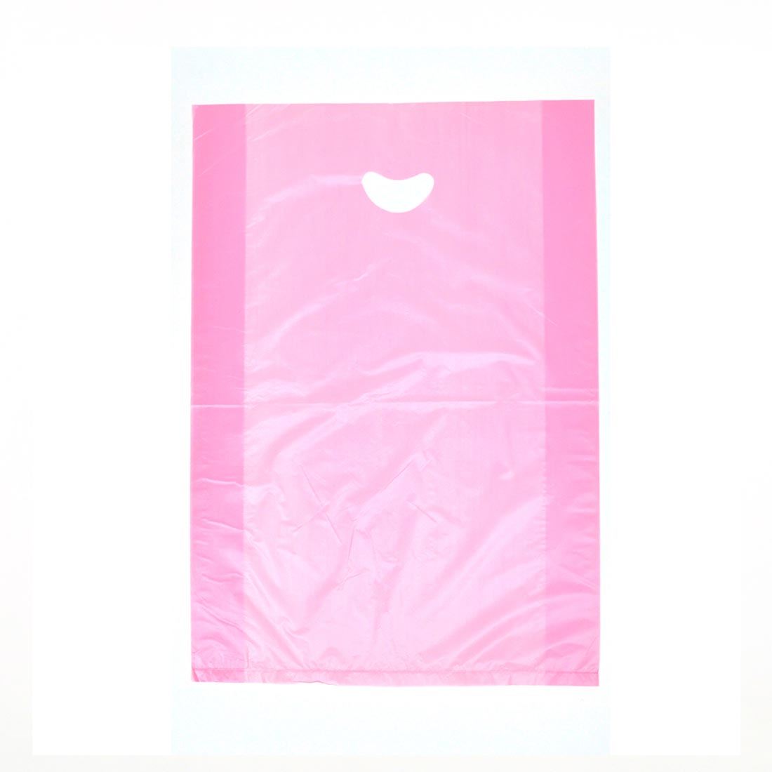 12" x 3" x 18" 0.7 mil Rose HDPE Merchandise Bags w/ Die Cut Handle