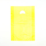 12" x 3" x 18" 0.7 mil Yellow HDPE Merchandise Bags w/ Die Cut Handle