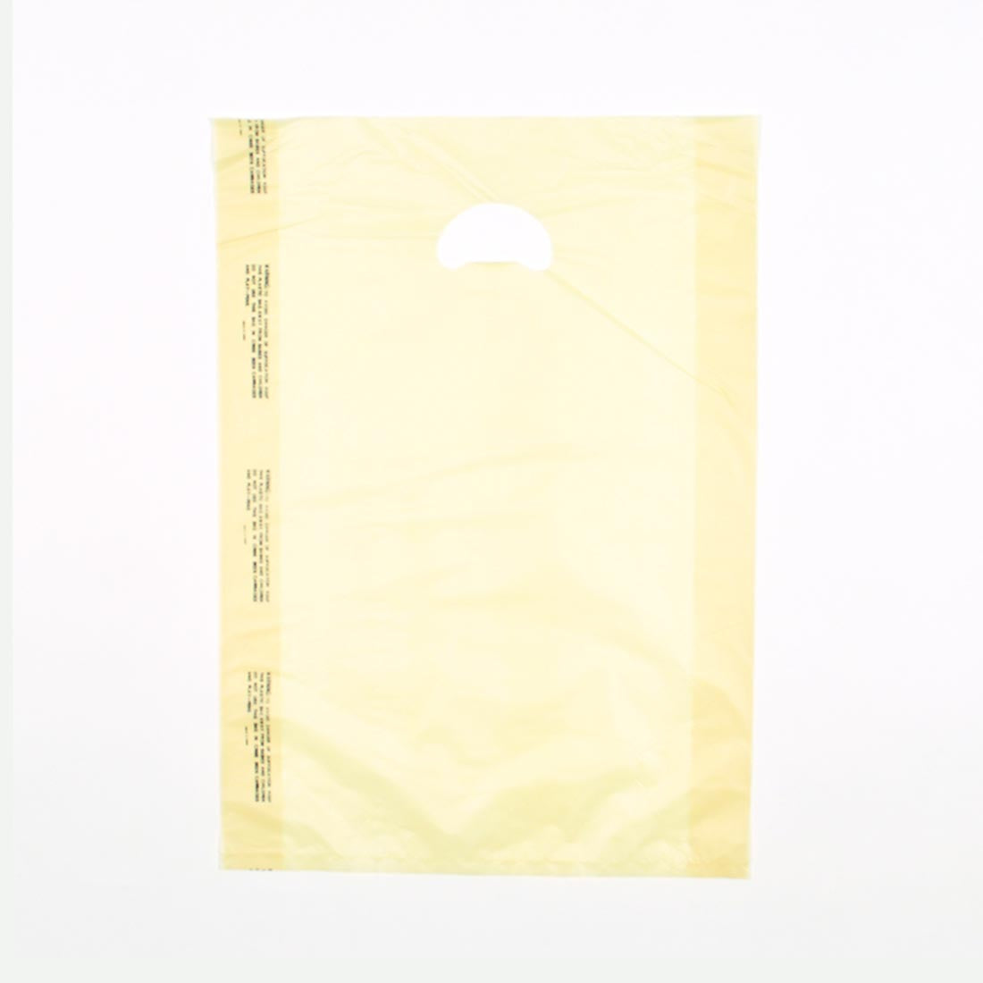 16" x 4" x 24" 0.7 mil Beige HDPE Merchandise Bags w/ Die Cut Handle