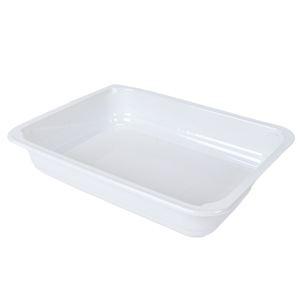 8.5" x 6.5" x 1.5" SimplyFresh White CPET 1 Compartment Tray