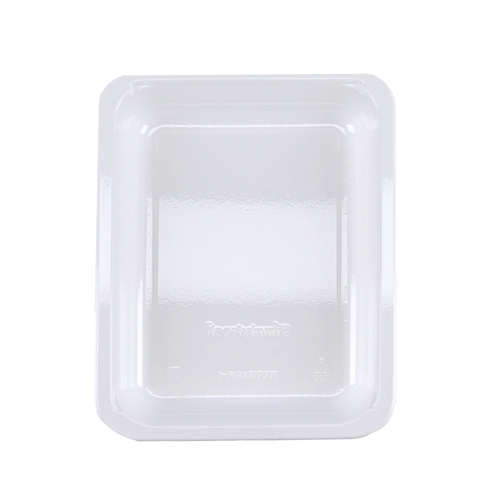 8.5" x 6.5" x 1.5" SimplyFresh White CPET 1 Compartment Tray
