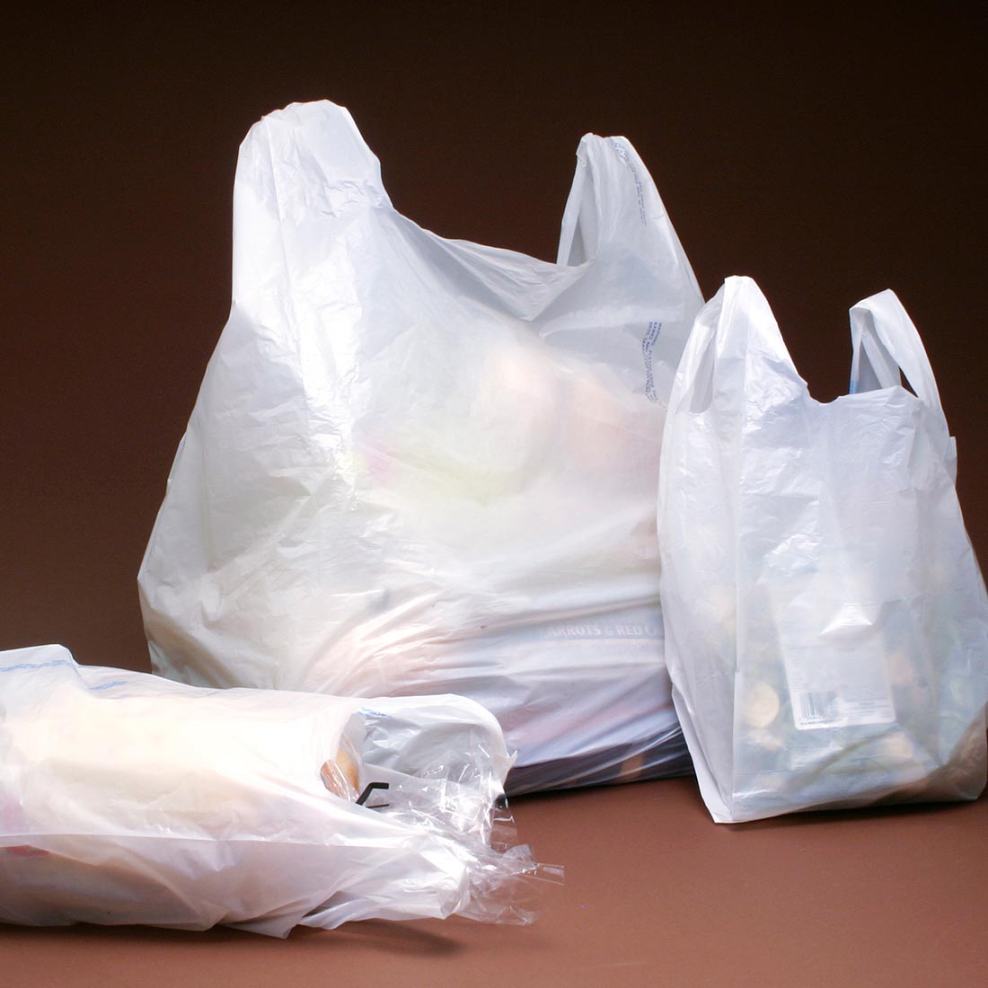 10" x 5" x 19" 0.48 mil Economy Snap-Eze® T-shirt Bag Plain (white)
