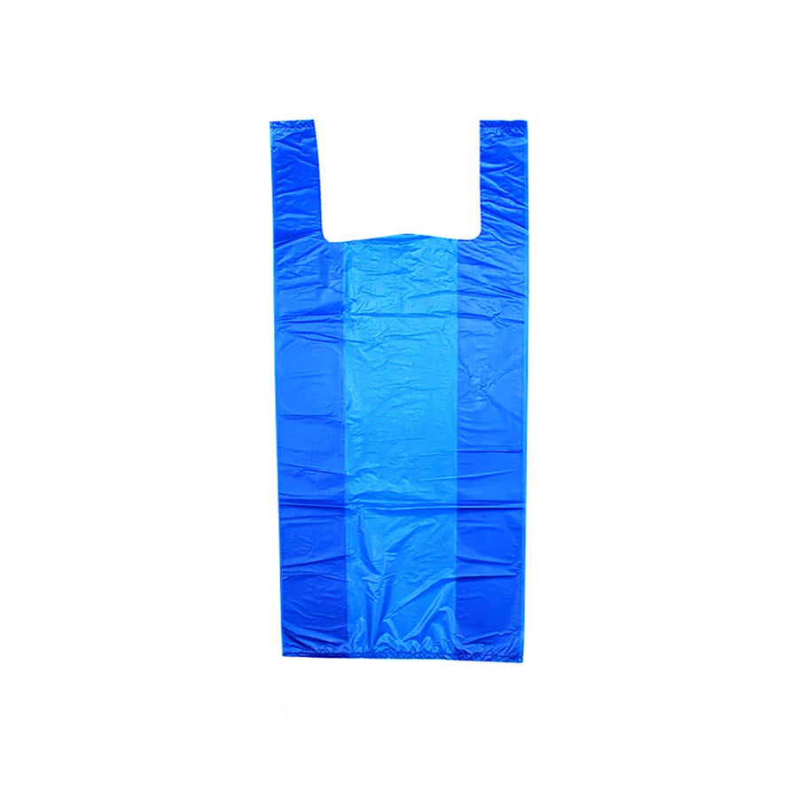 10" x 6" x 21" 0.6 mil Blue Plastronic® T-Shirt Bag