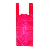 12" x 6" x 23" 0.65 mil Red Plastronic® T-Shirt Bag