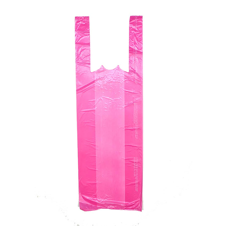 12" x 8" x 24" 0.65 mil Magenta Plastronic® T-Shirt Bag