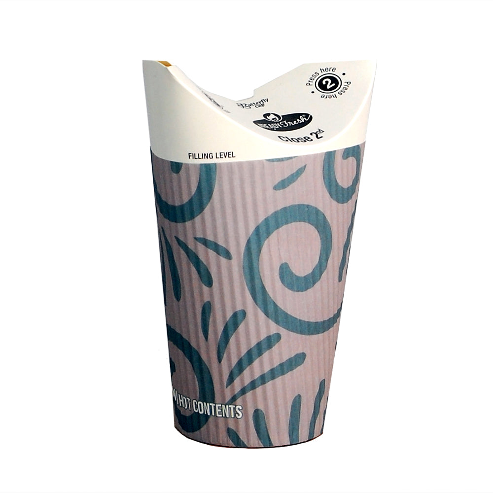 #ReadyFresh® D16RWH, 16 oz / 500ml, Butterfly Hot Drink Cups