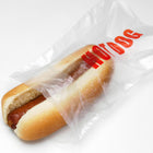 5.25" x 8" + 1.5"FB 0.5 mil Saddle Pack Printed Hot Dog Bag