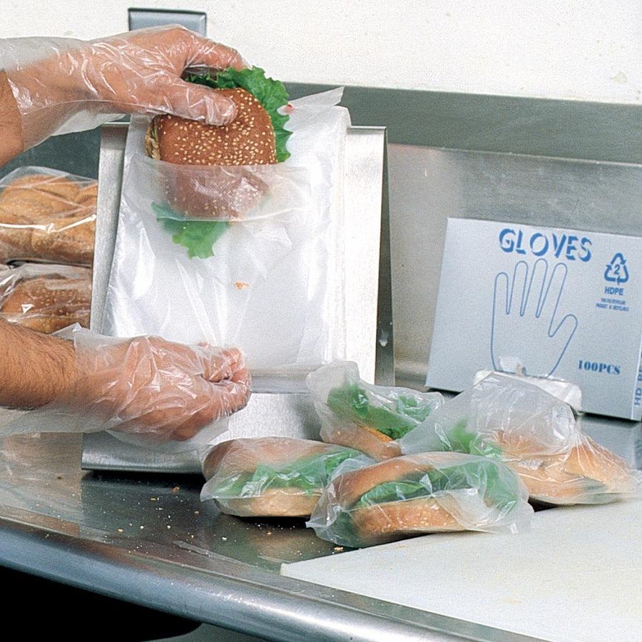 6.5" x 7" + 1.75"FB 0.5 mil Clear Saddle Pack Sandwich Bags