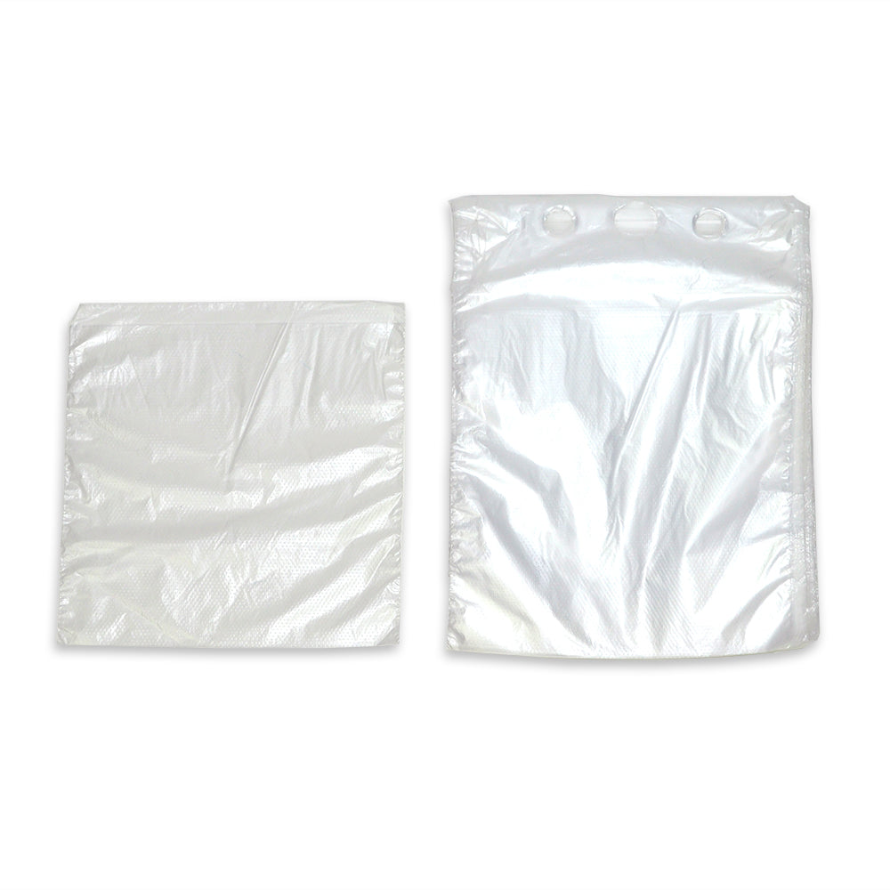 7.5" x 7.5" + 1"LP + 2"FB 0.5 mil Flip Top Saddle Pack Deli Bags