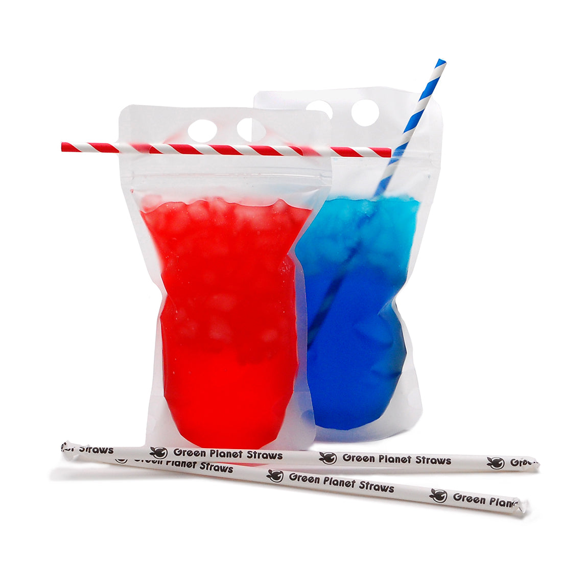 5" x 9" + 3"BG 3.6 mil Beverage To-Go Zipper Pouches