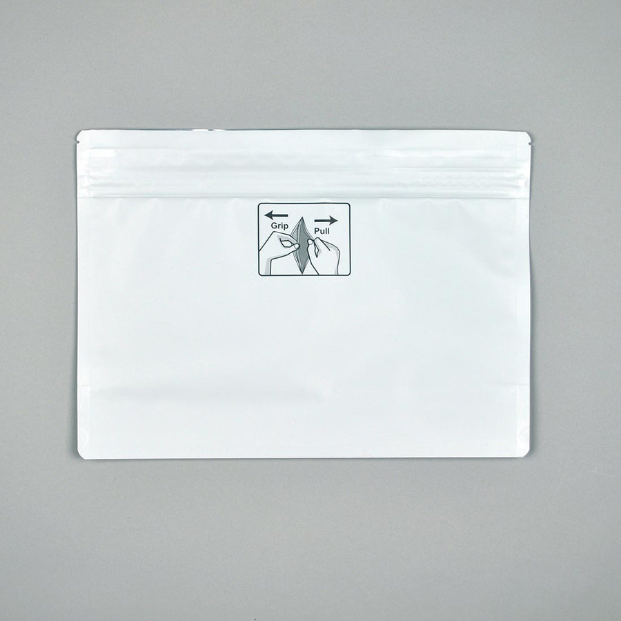 12.2" x 9" + 4BG 4.8 mil Child-Resistant Exit Pouches - White