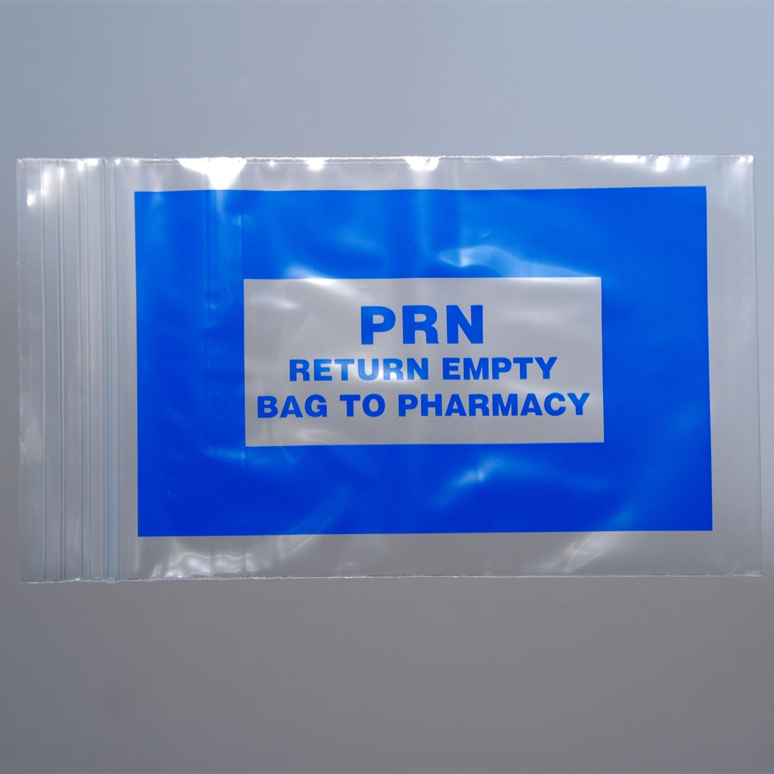 6" x 8" 2 mil Blue PRN Bag - Seal Top Reclosable