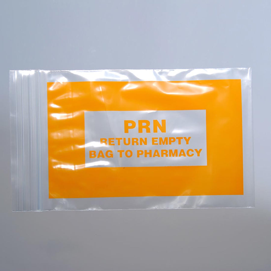6" x 9" 2 mil Orange PRN Bag -- Zipper Reclosable