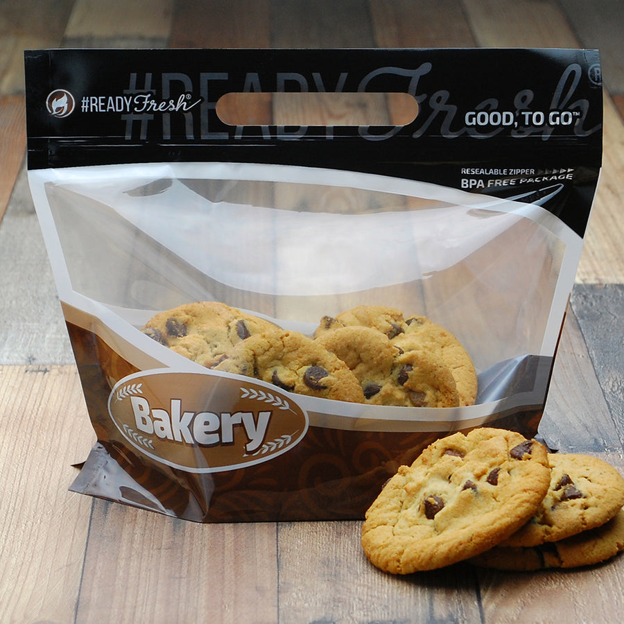 9.5" x 8" + 5" BG inch, 2.6 mil, #ReadyFresh "Bakery" Pouches (6 pcs)