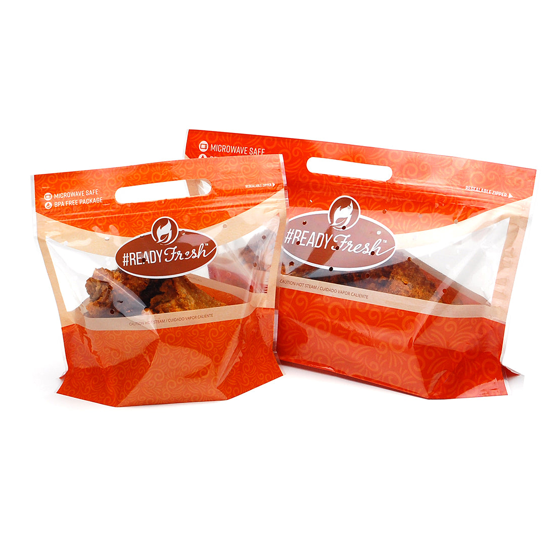 9" x 8" + 5"BG 2.6 mil #ReadyFresh® Grab-N-Go Pouches -- 4 Piece Chicken, 250/CS