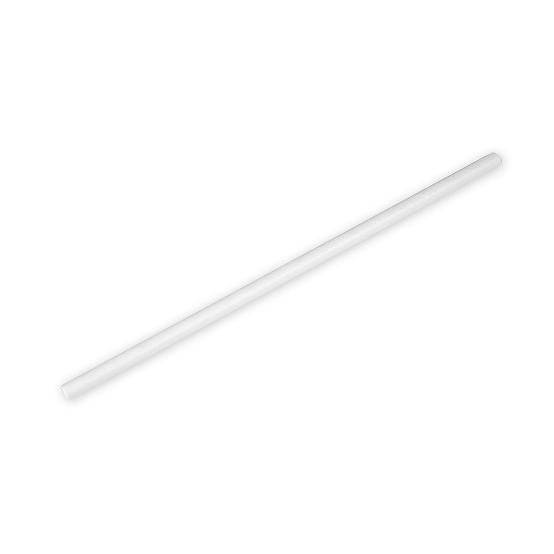 0.248" x 7.75" Jumbo Straws - White - Unwrapped