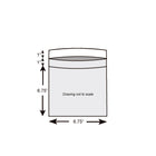 6.75" x 6.75" + 1"LP + 1"FB 0.36 mil HDPE Flip Top Sandwich Bags