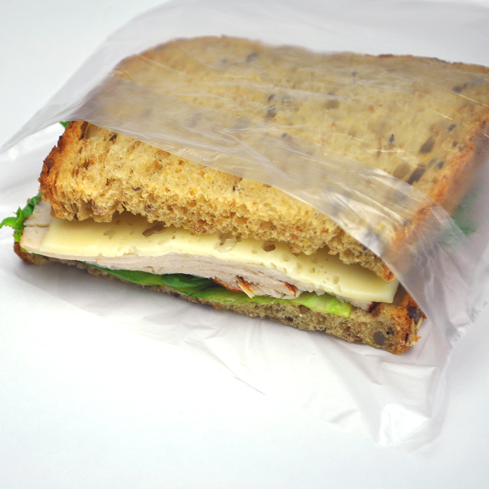 6.75" x 6.75" + 1"LP + 1"FB 0.36 mil HDPE Flip Top Sandwich Bags